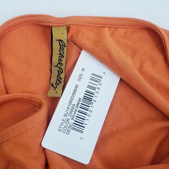 NWT Rachel Pally Sylvia Ruched Sleeveless Dress Zinnia Orange - Picture 6 of 8